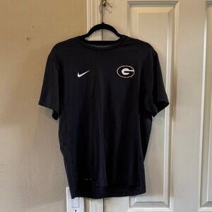 Nike UGA Black Short Sleeve Men's Workout Shirt -medium